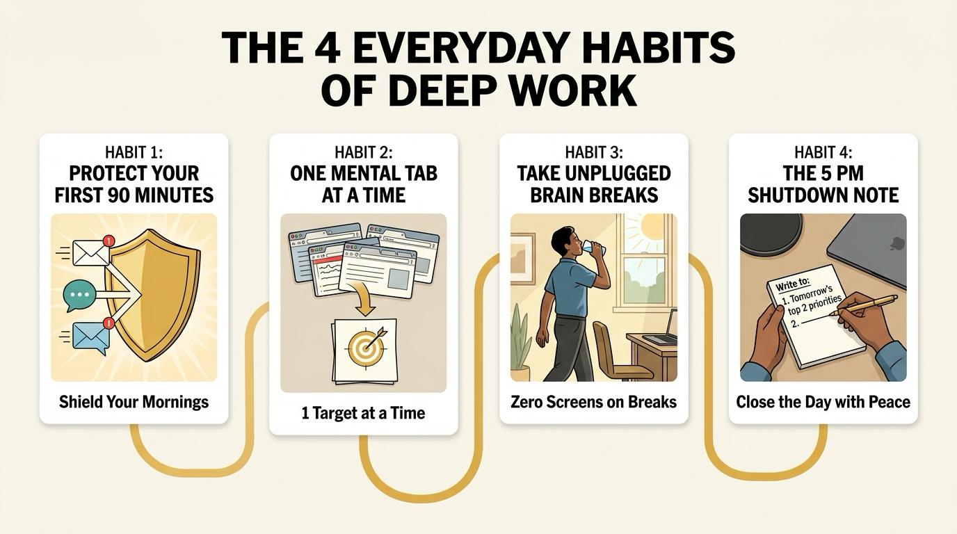 The 4 Everyday Habits of Deep Work